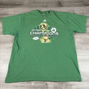 adidas Boston Celtics Mens Size Large  NBA Finals Champions 2008 T-ShirtGreen
